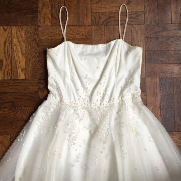 Sue Wong Crystal Tulle Flare Hand Beaded Prom Dres